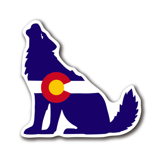 Colorado Flag - Wolf