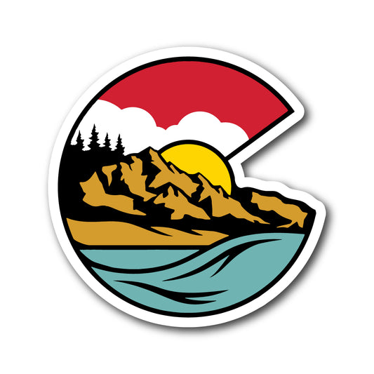 Colorado C Logo - Mountains and Water