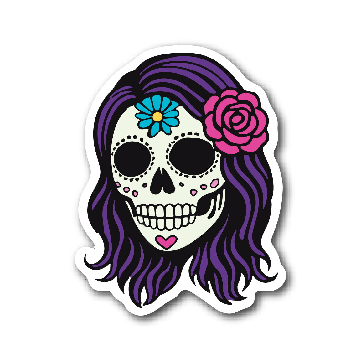 Sugar Skull - Purple Hair