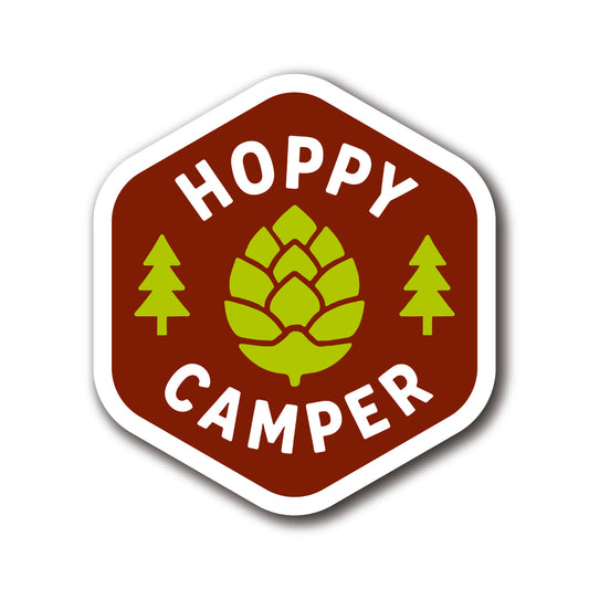 Hoppy Camper Badge - Brown