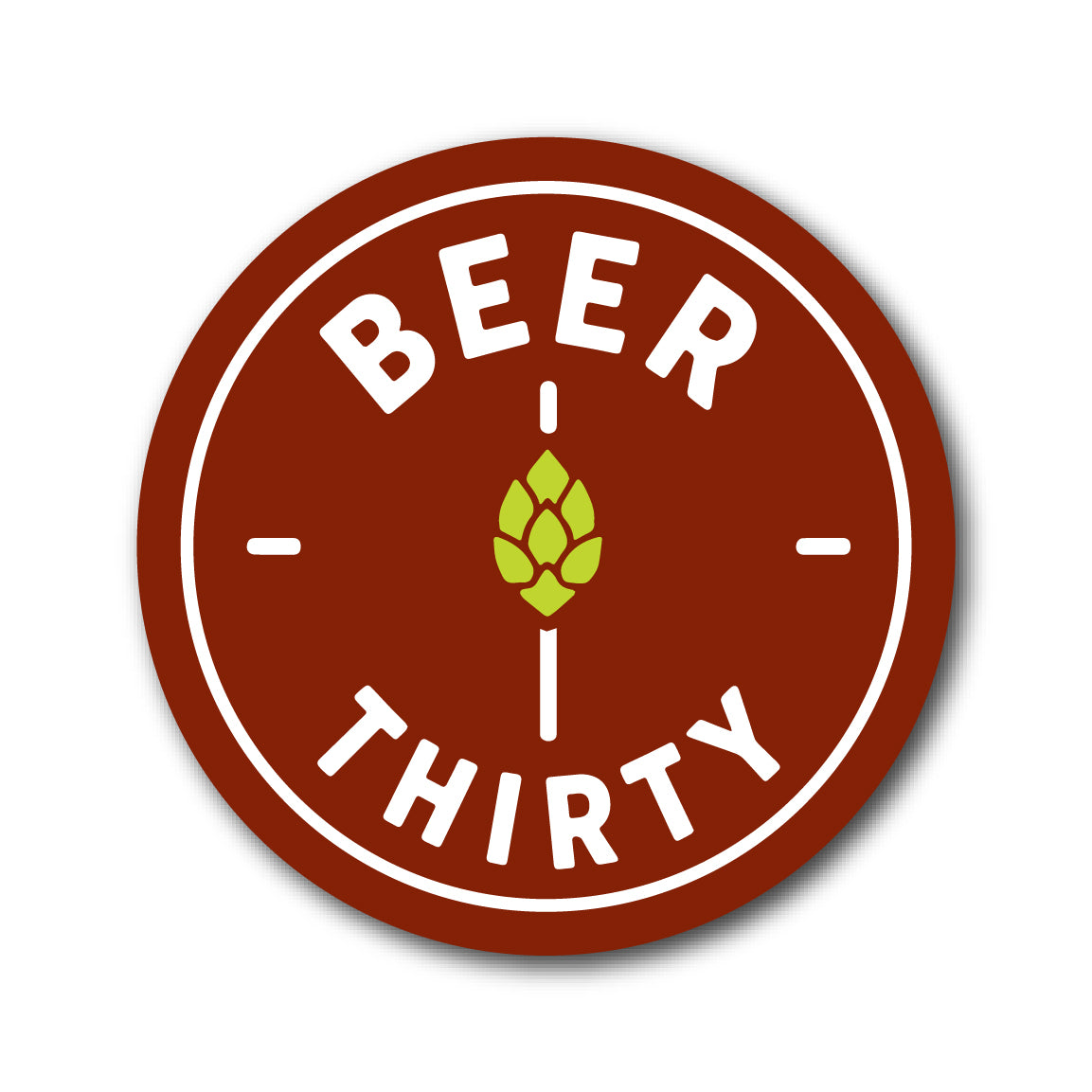 Beer Thirty Clock - Brown